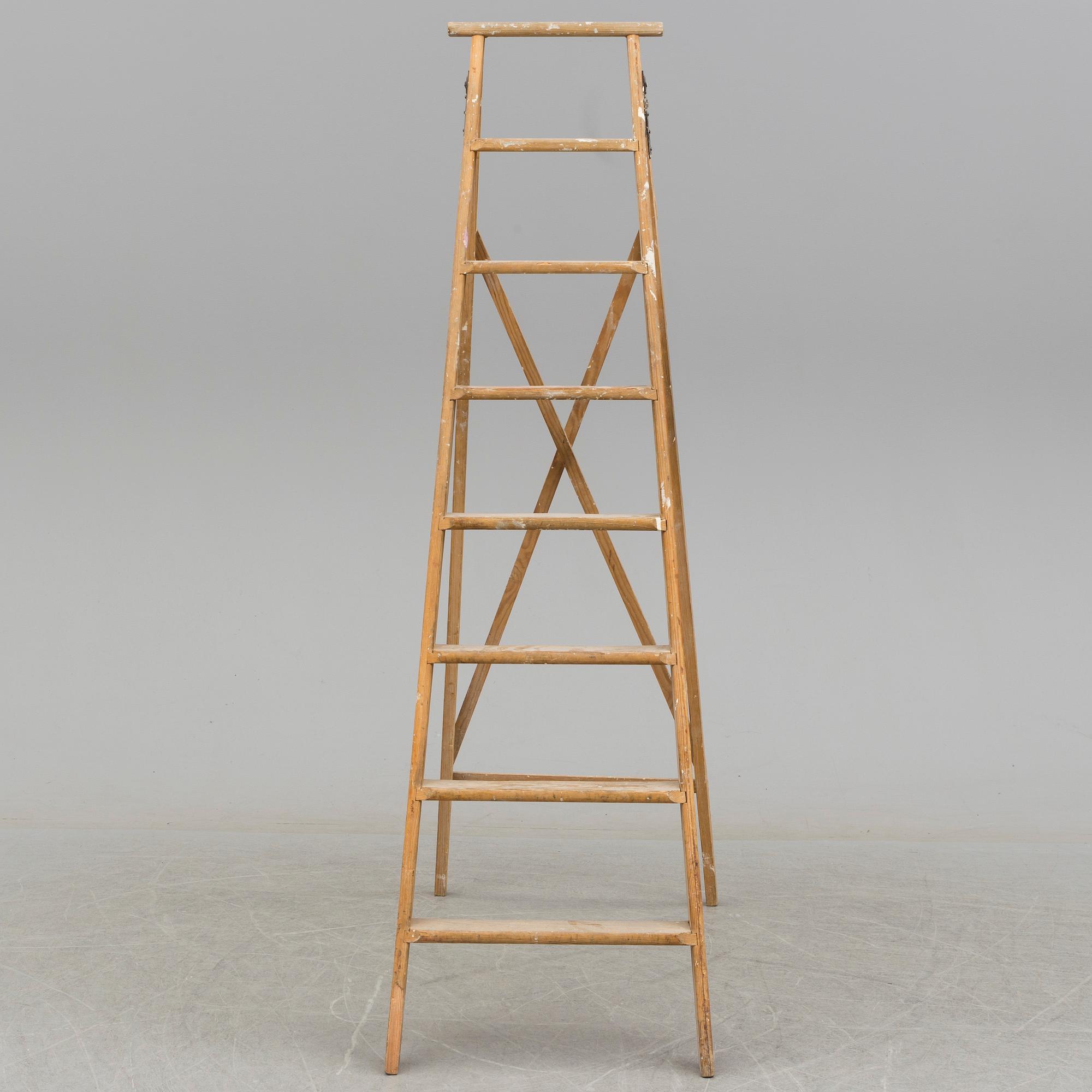 a 20th century wooden ladder.
