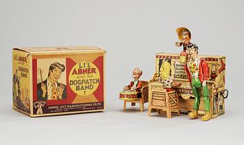 928. LI´L ABNER AND HIS DOGPATCH BAND. Unique art mfg. co. USA, 1940-tal.