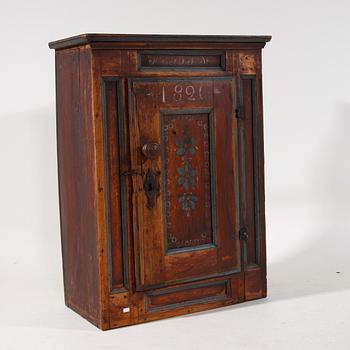 VÄGGSKÅP, allmoge, 1800-tal.