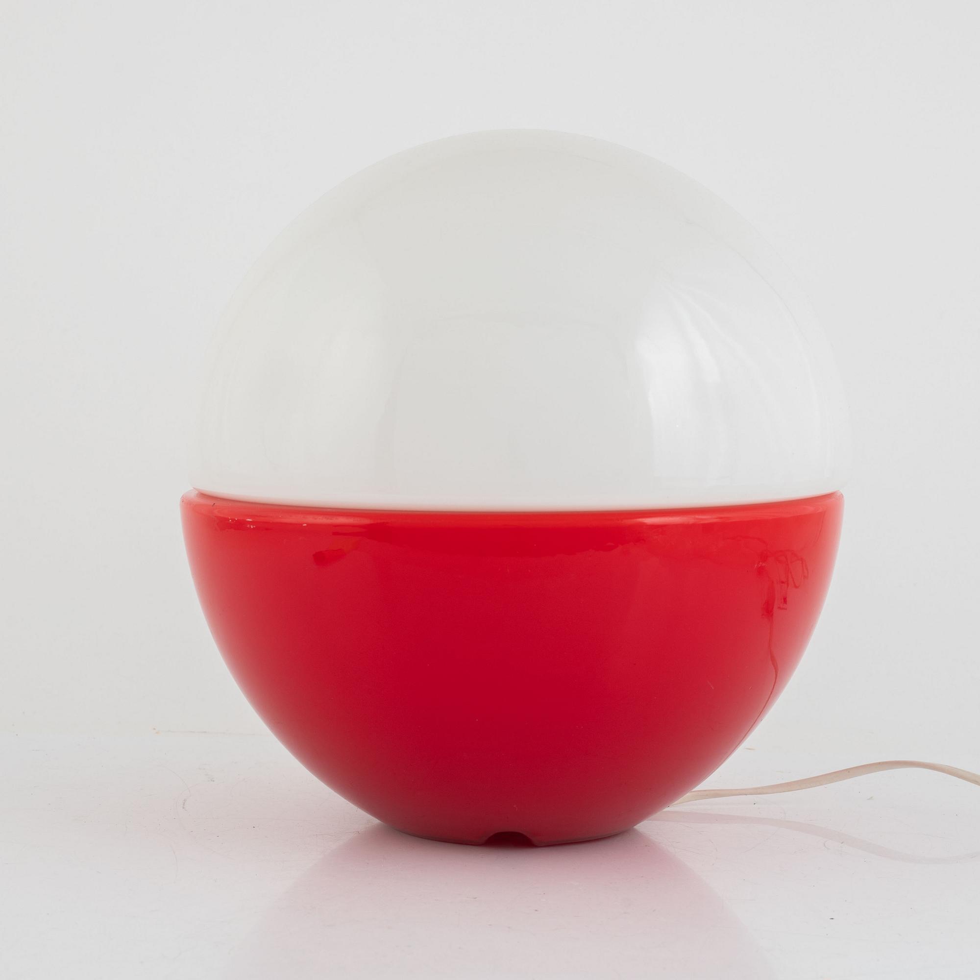 Bordslampa, glas, Bergboms 1970-tal.