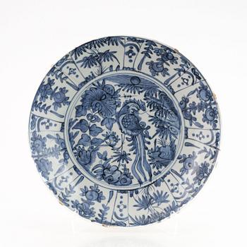 A blue and white dish, Ming dynasty, 16th century.