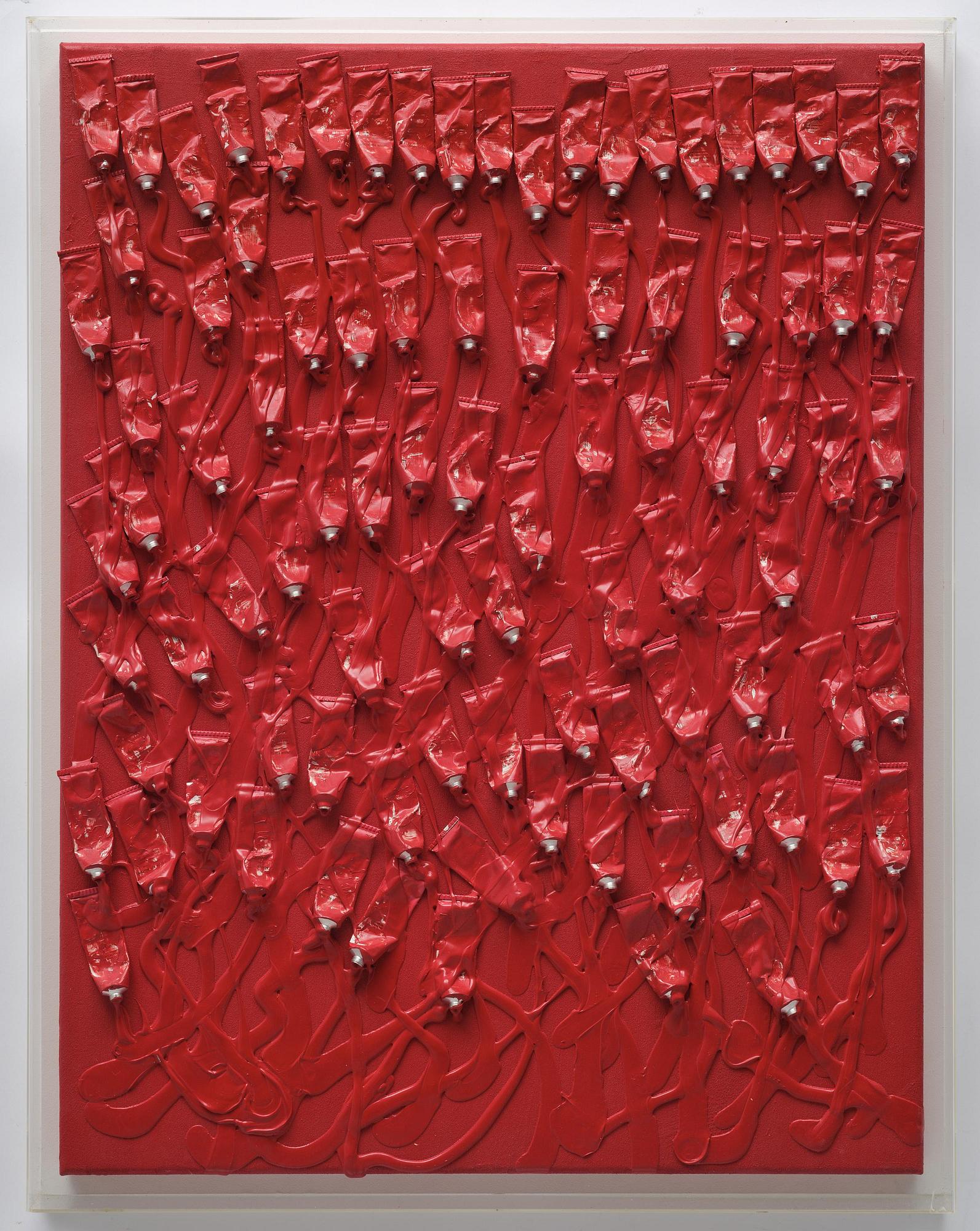 Arman (Armand Pierre Fernandez), "Monochrome accumulation no 5007".