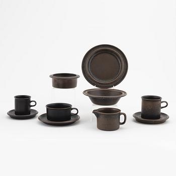 Ulla Procopé, a 42 piece stoneware service, 'Ruska', Arabia.