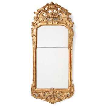 A Swedish Rococo mirror by Nils Sundström (master in Stockholm from 1757), dated 1770.