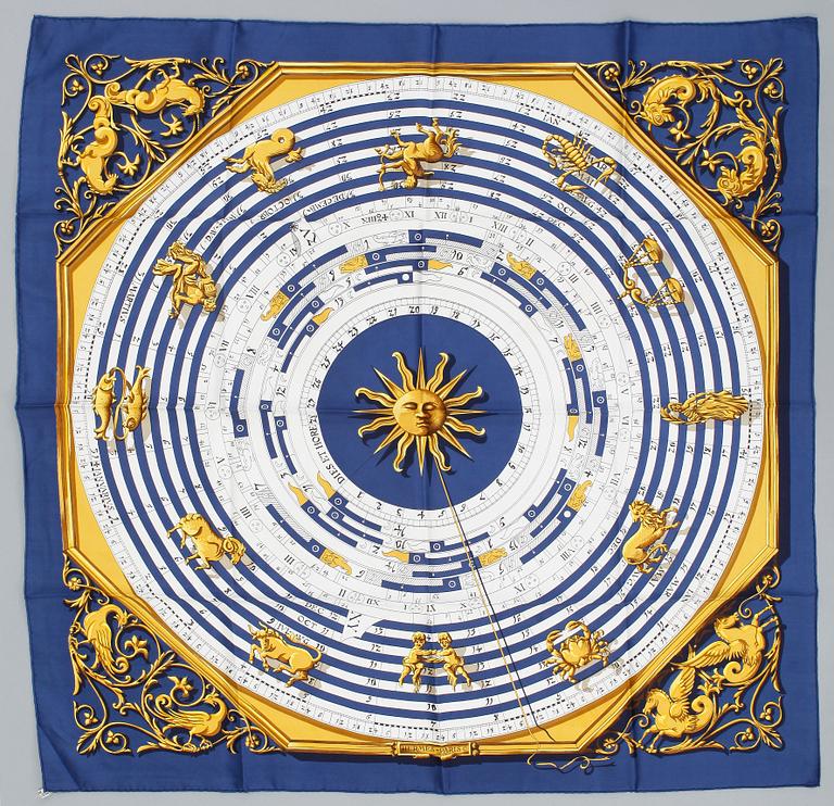 HERMÈS, scarf "Astrologi / Dies et Hore".