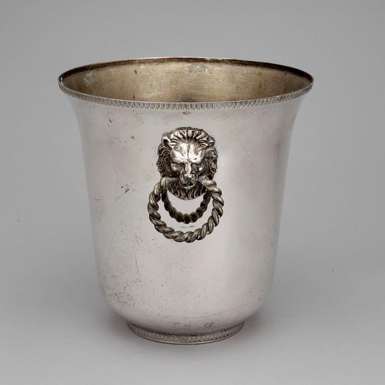CHAMPAGNEKYLARE, nysilver, 1900-talets andra hälft.
