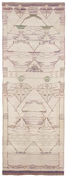 891. DRAPERI. HV-teknik. 288 x 101,5 cm. Komponerat av Carin Wästberg.