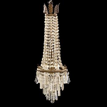 An early 20th century oskarian chandelier.