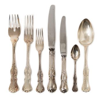 Cutlery service, 122 pieces, silver, "Prince Albert", GAB and CG Hallberg, Stockholm and Eskilstuna, 1959-2000.
