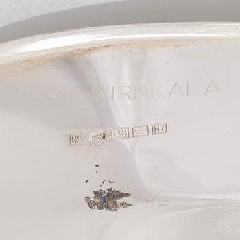 Tapio Wirkkala, Two silver bowls and a silver candlestick, Hopeatehdas, Helsinki, 1958 and 1961.