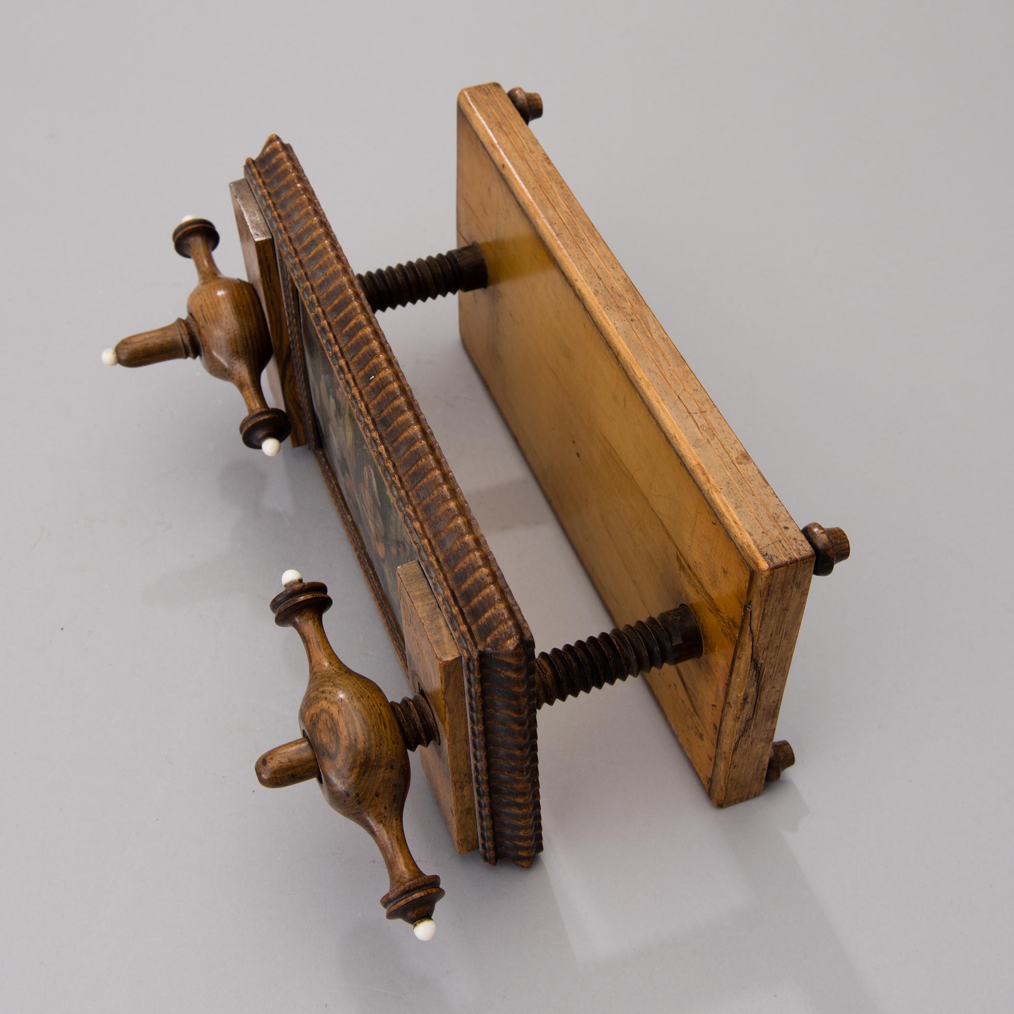 LINEN PRESS, walnut, possibly dutch, 18th century.