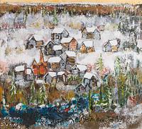 Reidar Särestöniemi, "Old Village Welcomes the Winter".