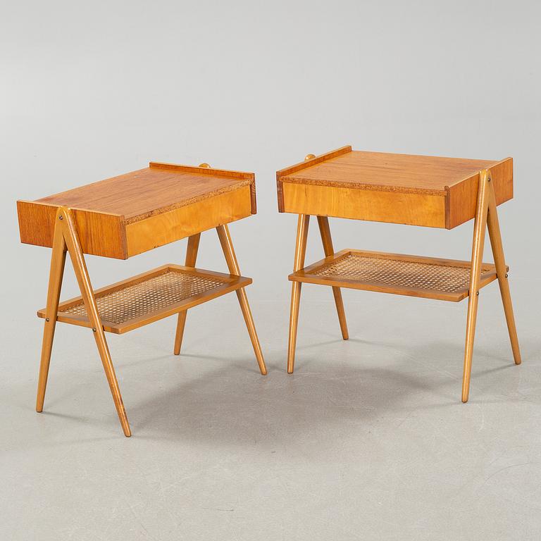 A pair of mid 20th century bedside tables.