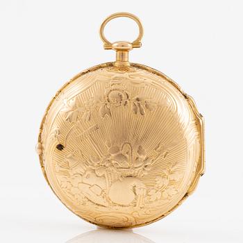 An 18k gold pocket watch by J. Ekeroth (watchmaker in Stockholm 1755-66).
