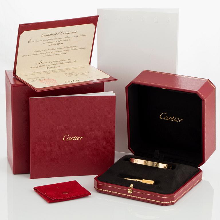 A Cartier "Love" bracelet.