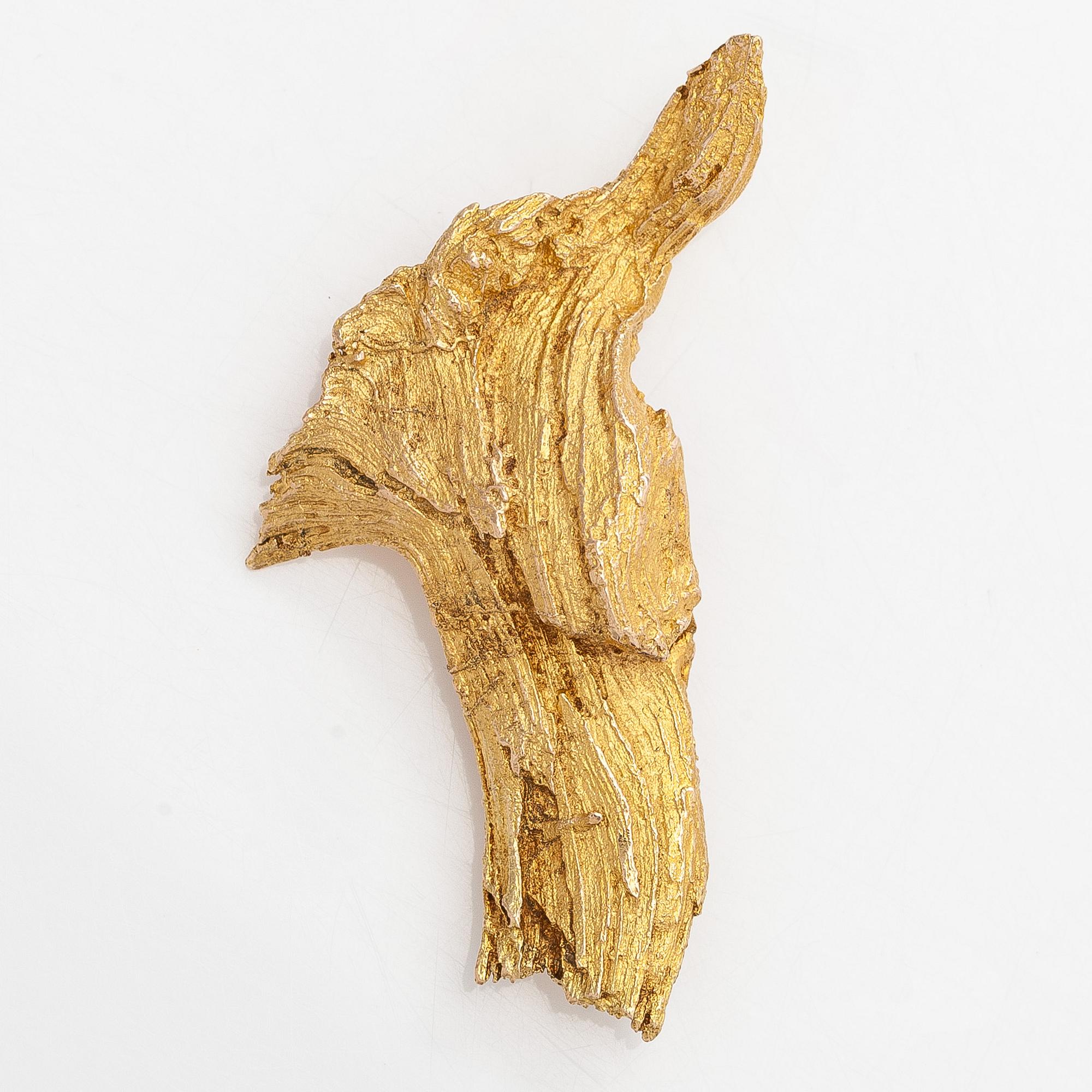 Helky Juvonen, brosch, 14K guld, Helsingfors.