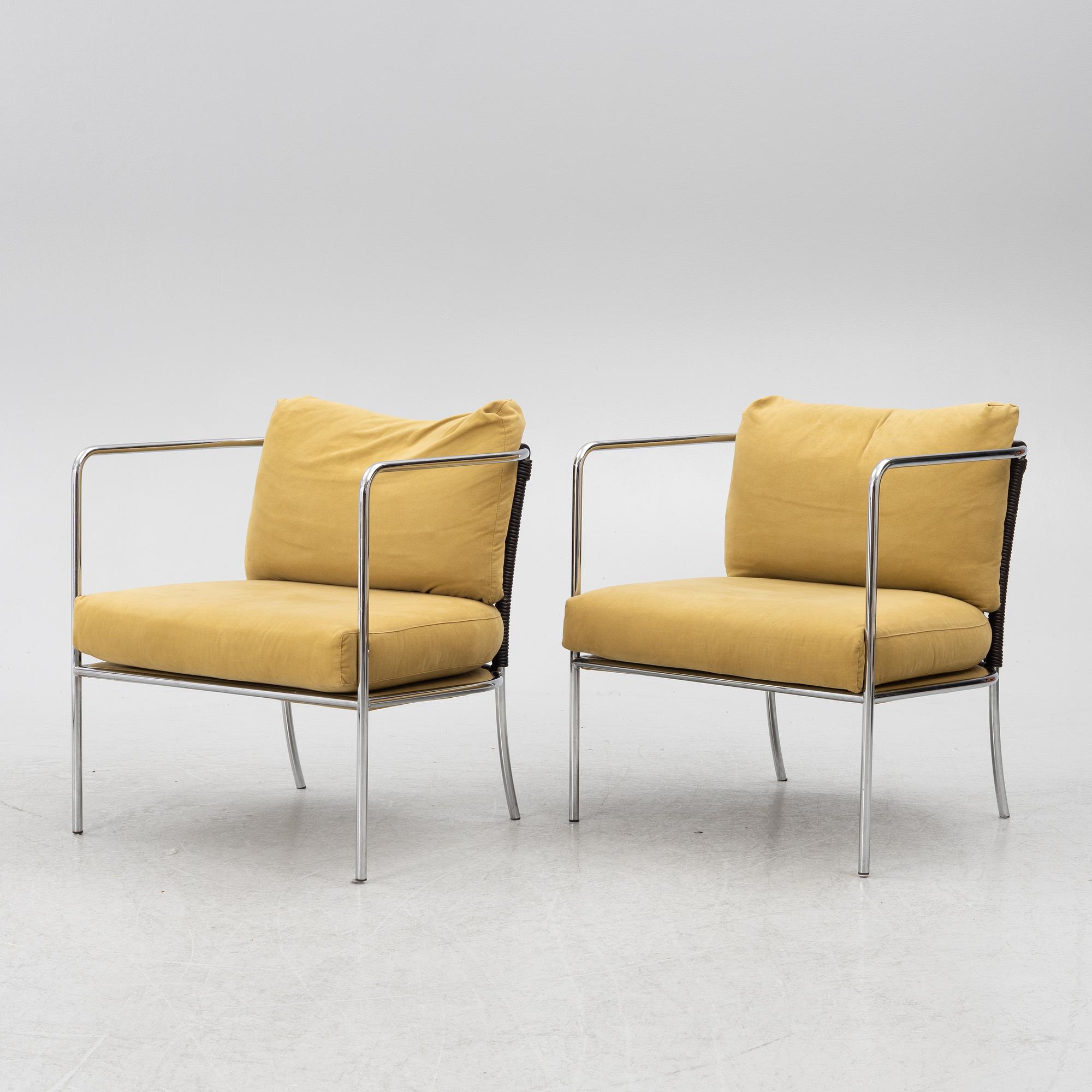 Piero Lissoni, fåtöljer, ett par, "Café", Living Divani, Italien.