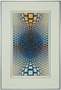 VICTOR VASARELY, Färgserigrafi, signerad och numrerad 62/150.