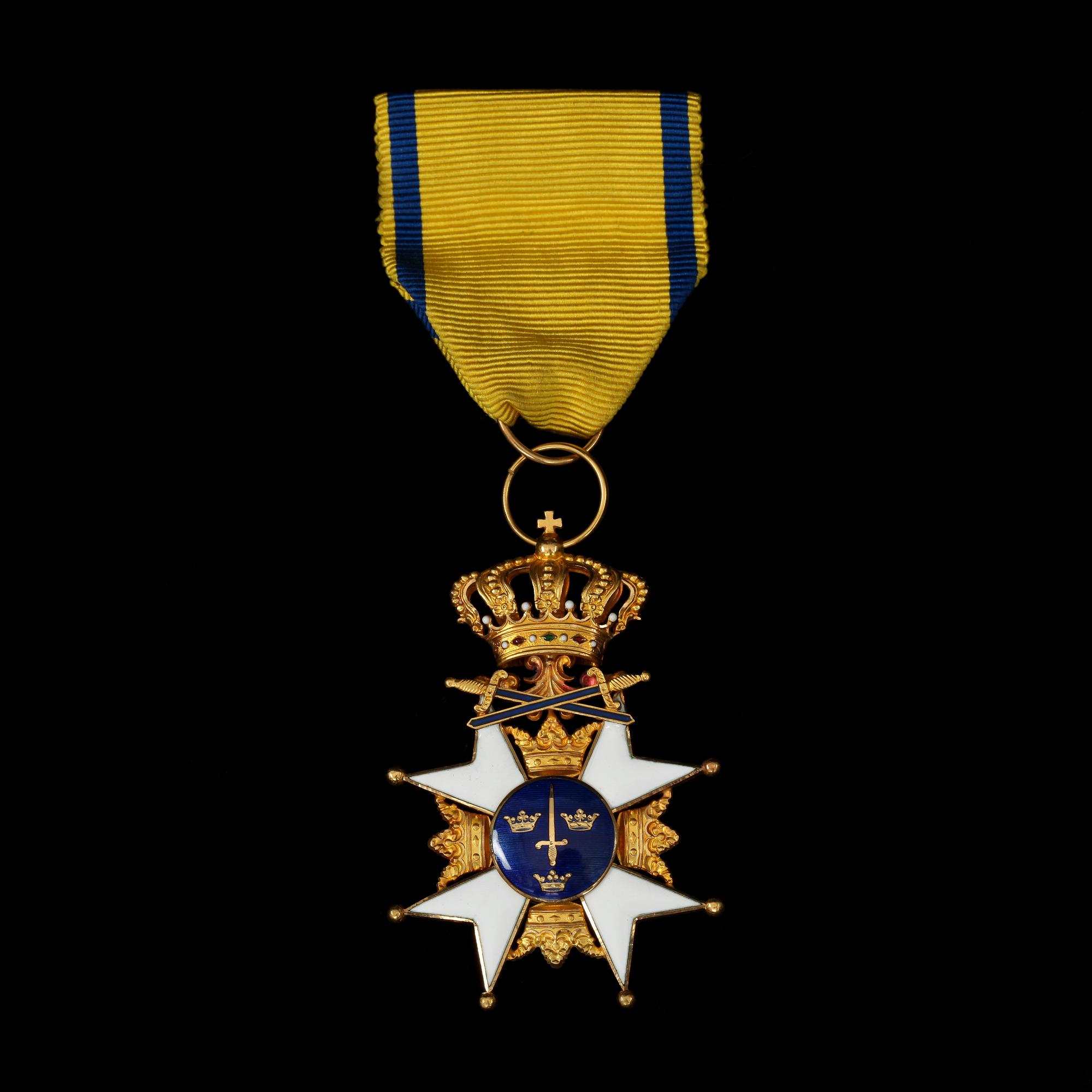 KUNGLIGA SVÄRDSORDEN, 18 K guld, C.F Carlman, 1900-tal.