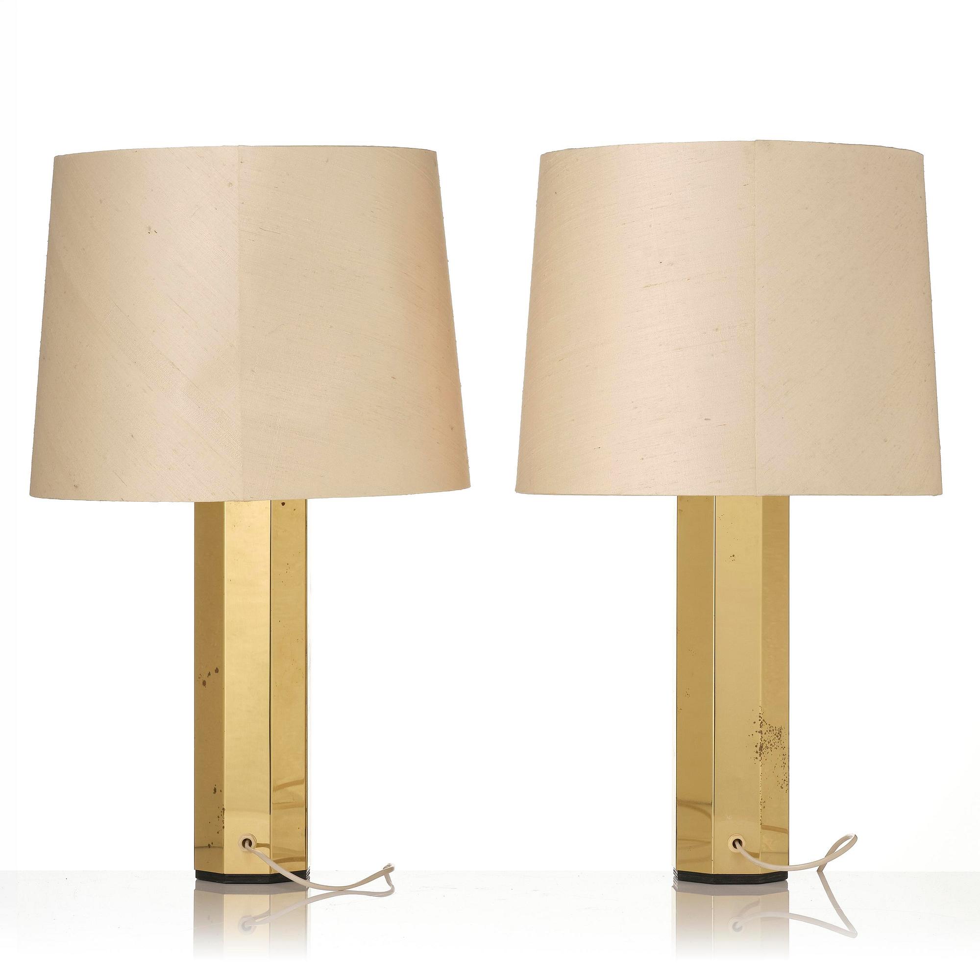 Hans-Agne Jakobsson, a pair of table lamps model B 203/36, Hans-Agne Jakobsson AB, Markaryd, 1960s-70s.