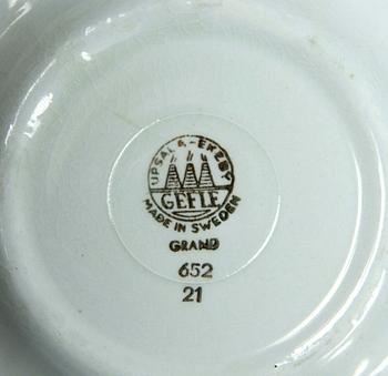 TESERVIS, flintgods, "Grand", Arthur Percy, Upsala-Ekeby.