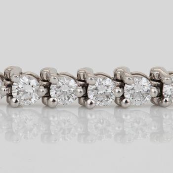 A Tiffany & Co brilliant- and navette cut diamond bracelet.