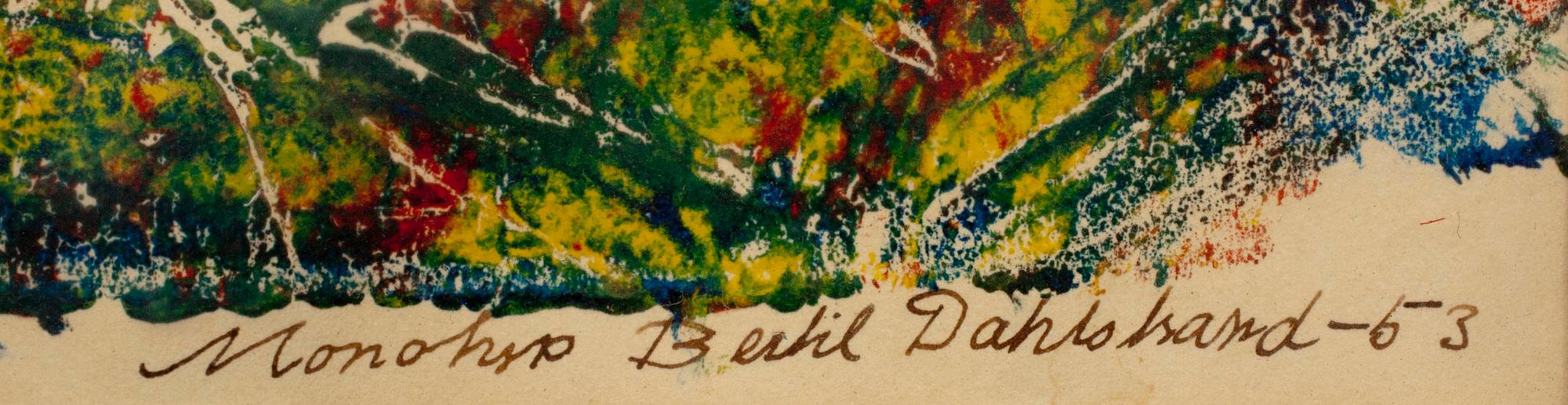 BERTIL DAHLSTRAND, monotypi, signerad och daterad 1953.