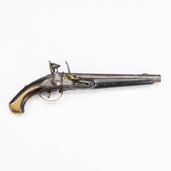 A Russian flintlock pistol, model 1809.