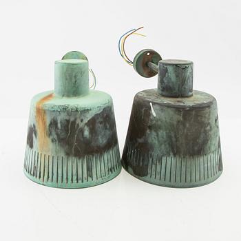 Hans Bergström, a pair of wall lamps from Ateljé Lyktan, mid/second half of the 20th century.