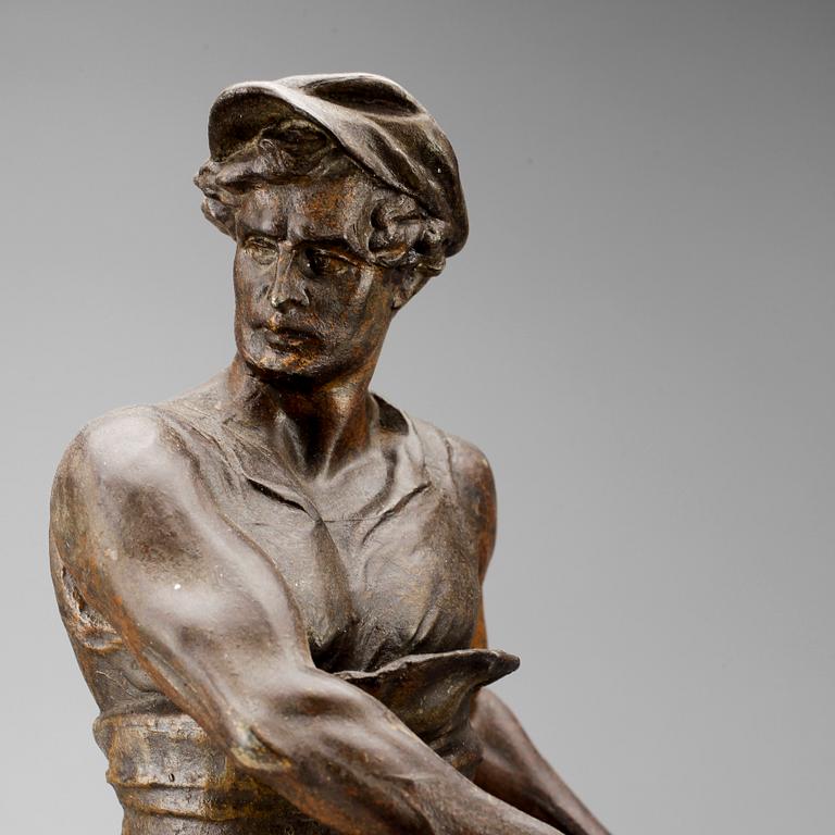 SKULPTUR,  patinerad zink, omkring 1900.