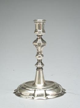 LJUSSTAKE, silver, troligen Tyskland, senbarock, 1700-tal.