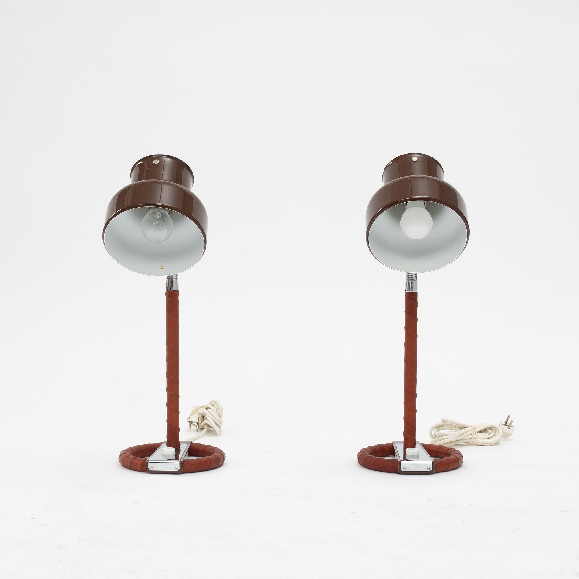 Anders Pehrson, bordslampor ett par, "Bumling", Ateljé Lyktan, 1970-tal.