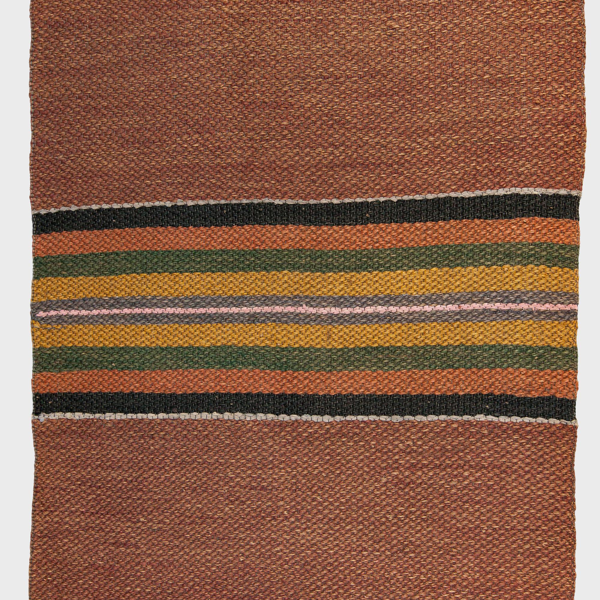 A 1930/1940s rag rug /runner. Circa 550 x 74 cm.
