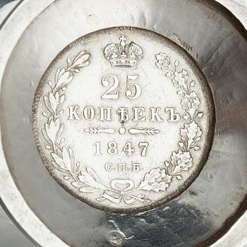 Kåsa, silver, oidentifierad mästare, Lettland ca 1920-1939.
