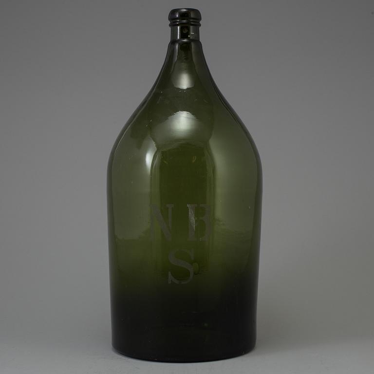 FLASKA, glas, 1800-tal.