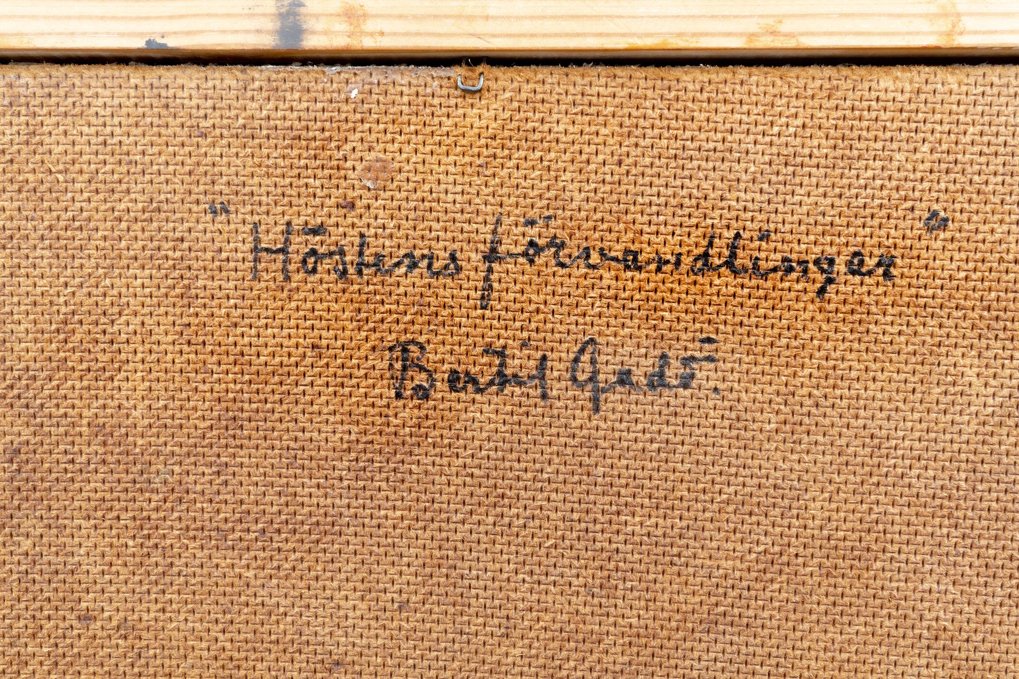 Bertil Gadö, olja på pannå signerad.