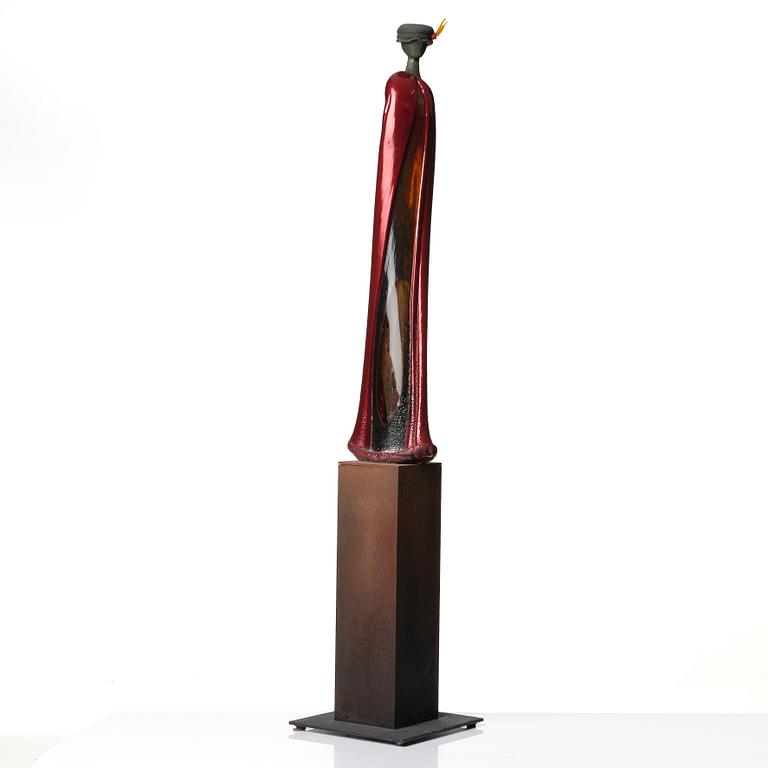 Kjell Engman, a unique glass sculpture 'Nobelman', Kosta Boda, Sweden.