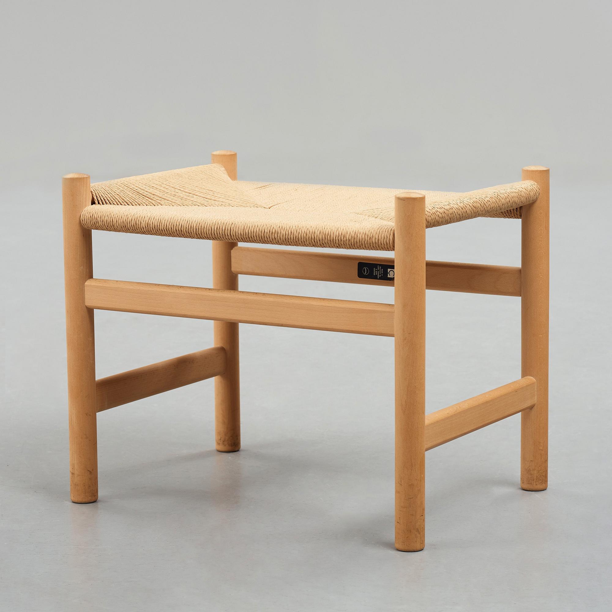 HANS J WEGNER, a "CH53" stool for Carl Hansen & Søn, Denmark.