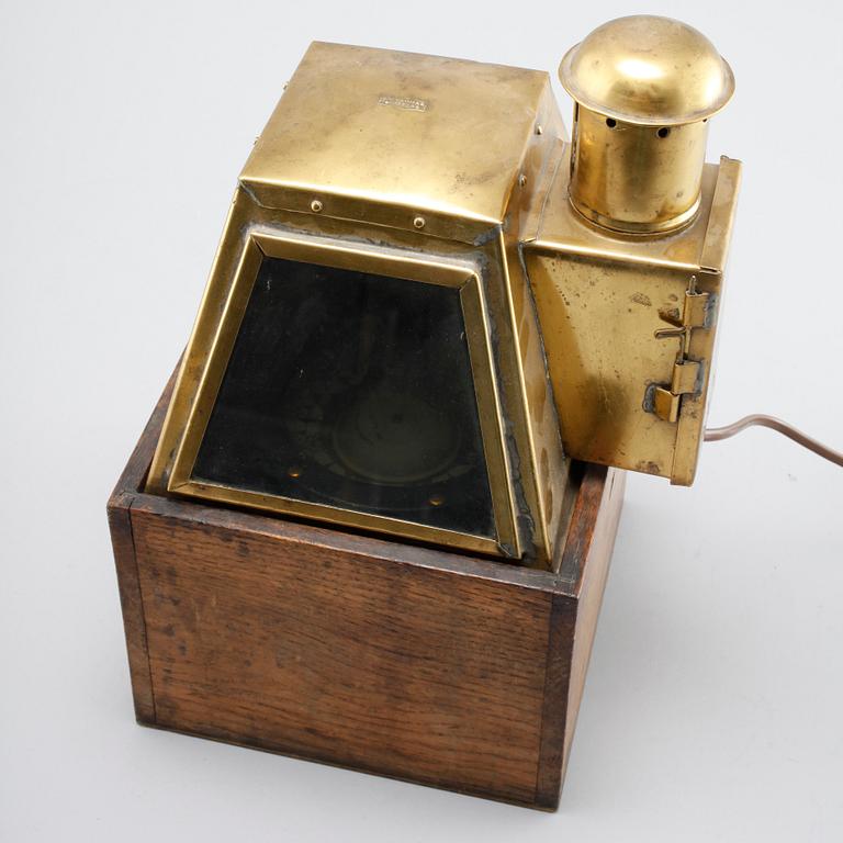 A 20th century binnacle, marked C.M. Hammar, Göteborg.