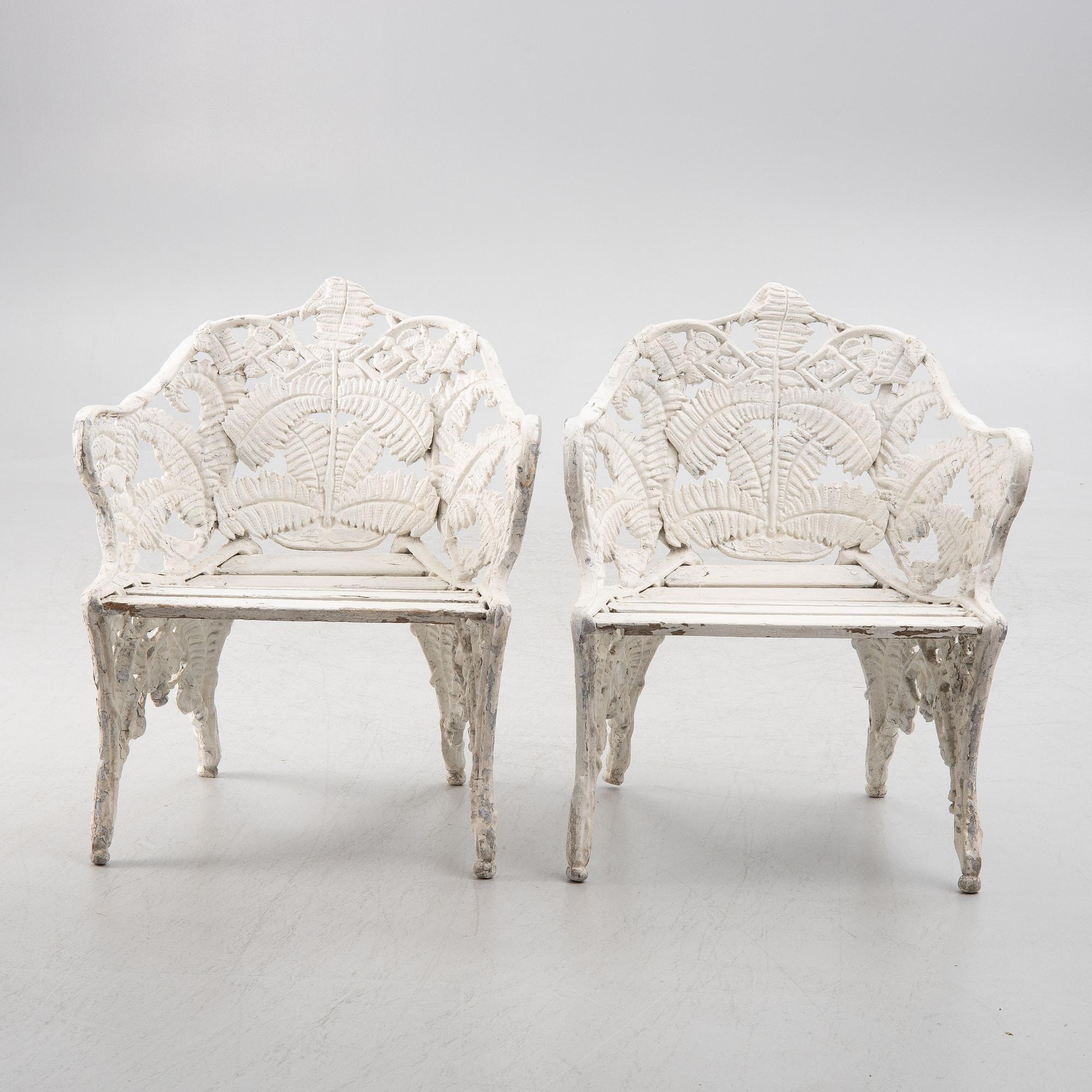 A pair of garden chairs, Riab Ruda, Sweden, second half of the 20th century.