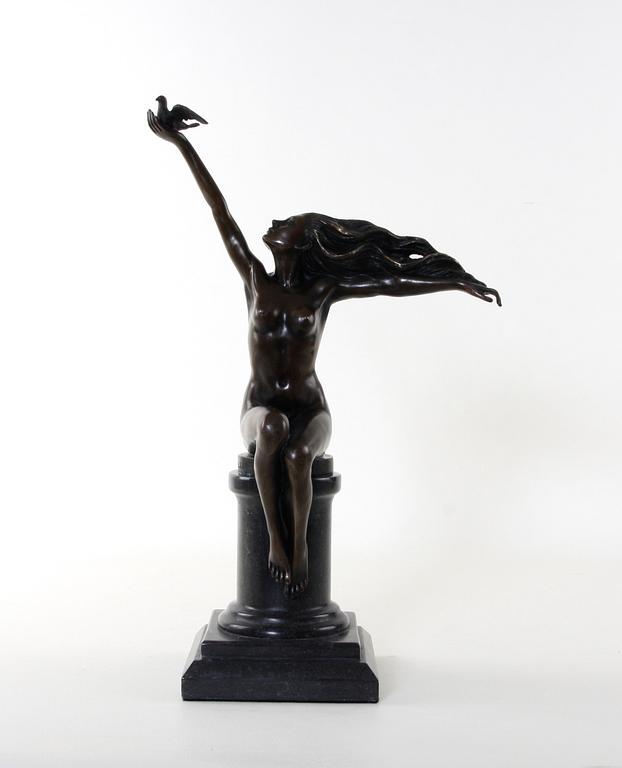 AMEDEO GENNARELLI, efter, skulptur, patinerad brons.