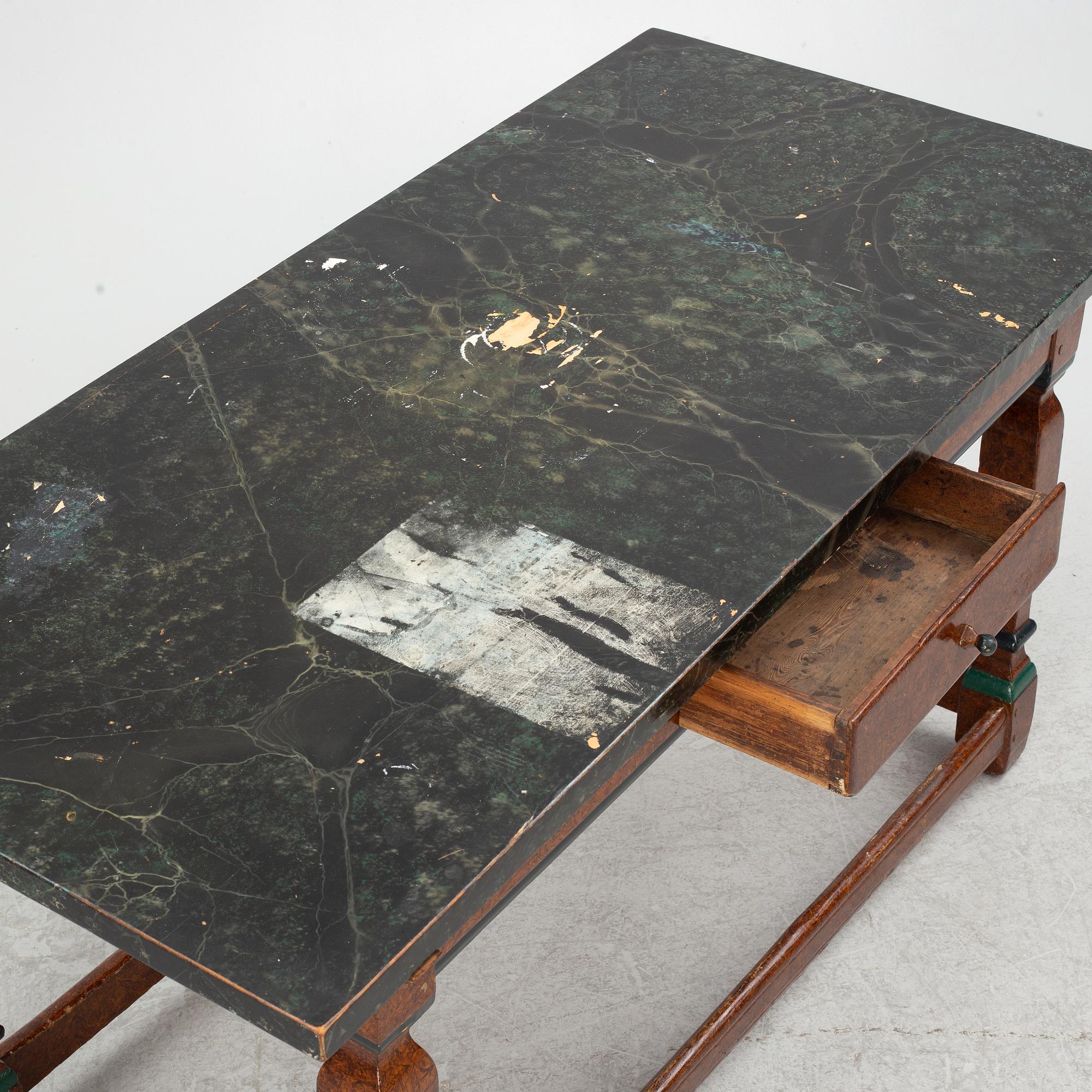 A Baroque table, probably Norway, 18th Century.