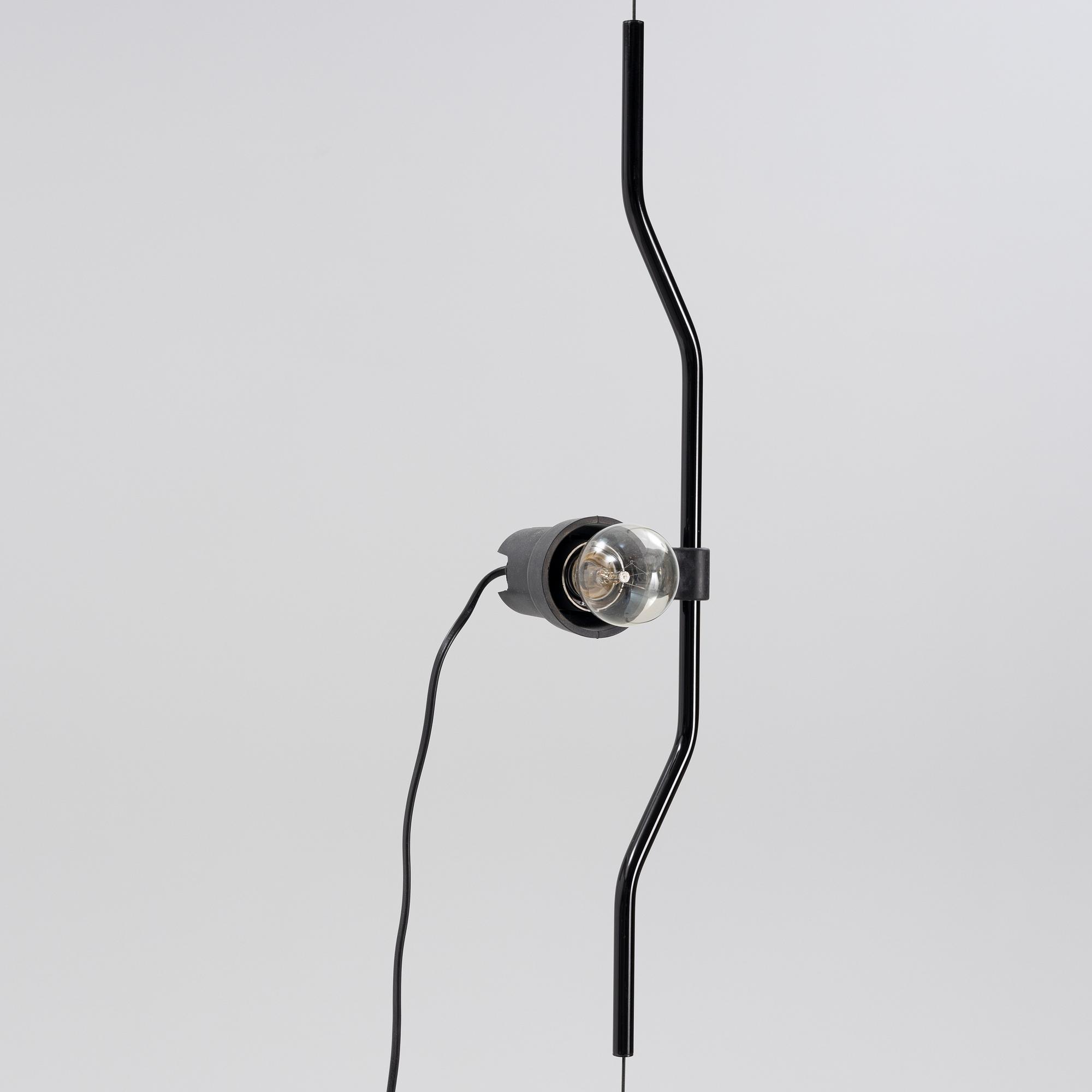 Achille Castiglioni & Pio Manzu, golvlampor/taklampor, ett par, "Parentesi", Flos, Italien.