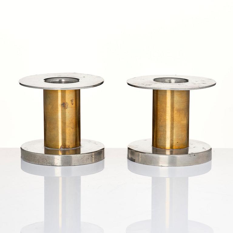 Nils Fougstedt, a rare pair of candlesticks model A 1277, Firma Svenskt Tenn, Stockholm, 1935.
