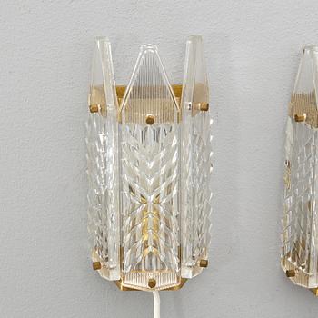 Wall lamps, a pair, second half of the 20th century.