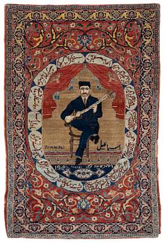 378. An antique pictorial Tabriz, Northwest Persia, c. 125 x 85 cm.