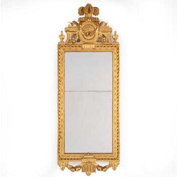 A Swedish late 18th century gustavian mirror.