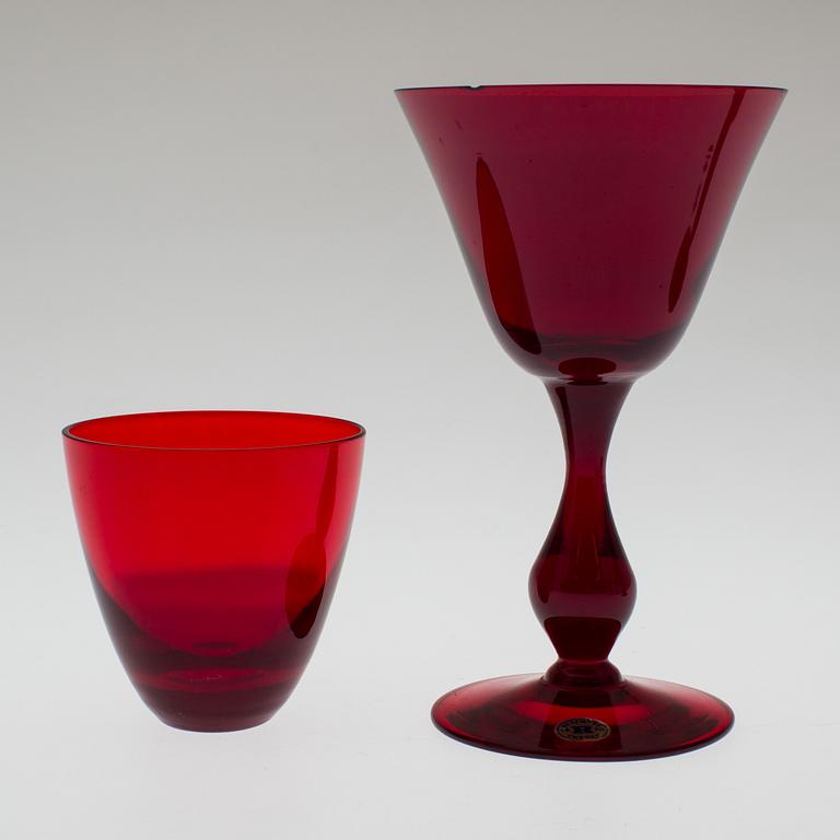 MONICA BRATT, 7 vinglas samt 8 selterglas, glas, Reijmyre.