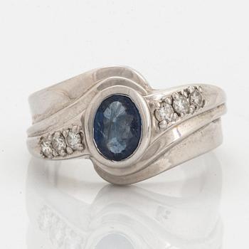 Sapphire and diamond ring.