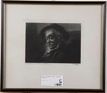 Axel Tallberg · TALLBERG, AXEL, etsning. Signerad.